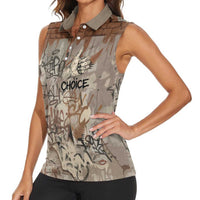 Choice Bro Graffiti Handshake Women Sleeveless Polo Shirt New Zealand Slang Fern Brick Wall and Urban Street Art TS04 - Polynesian Pride