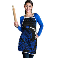 Pohnpei Federated States Of Micronesia Apron Polynesian Tribal Heritage Art With Blue Island Tattoo Patterns TS04 - Polynesian Pride