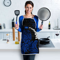 Pohnpei Federated States Of Micronesia Apron Polynesian Tribal Heritage Art With Blue Island Tattoo Patterns TS04 - Polynesian Pride