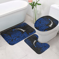 Pohnpei Federated States Of Micronesia Bathroom Set Polynesian Tribal Heritage Art With Blue Island Tattoo Patterns TS04 - Polynesian Pride