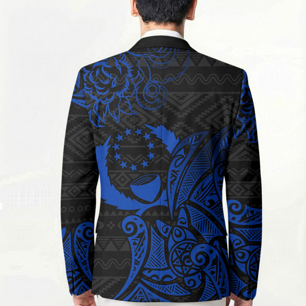 Pohnpei Federated States Of Micronesia Blazer Polynesian Tribal Heritage Art With Blue Island Tattoo Patterns TS04 - Polynesian Pride