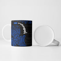 Pohnpei Federated States Of Micronesia Ceramic Mug Polynesian Tribal Heritage Art With Blue Island Tattoo Patterns TS04 - Polynesian Pride