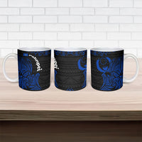 Pohnpei Federated States Of Micronesia Ceramic Mug Polynesian Tribal Heritage Art With Blue Island Tattoo Patterns TS04 - Polynesian Pride
