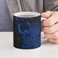 Pohnpei Federated States Of Micronesia Ceramic Mug Polynesian Tribal Heritage Art With Blue Island Tattoo Patterns TS04 - Polynesian Pride
