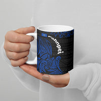 Pohnpei Federated States Of Micronesia Ceramic Mug Polynesian Tribal Heritage Art With Blue Island Tattoo Patterns TS04 - Polynesian Pride