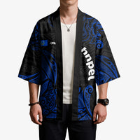 Pohnpei Federated States Of Micronesia Kimono Polynesian Tribal Heritage Art With Blue Island Tattoo Patterns TS04 - Polynesian Pride