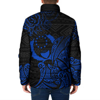 Pohnpei Federated States Of Micronesia Padded Jacket Polynesian Tribal Heritage Art With Blue Island Tattoo Patterns TS04 - Polynesian Pride