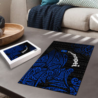Pohnpei Federated States Of Micronesia Puzzle Polynesian Tribal Heritage Art With Blue Island Tattoo Patterns TS04 - Polynesian Pride