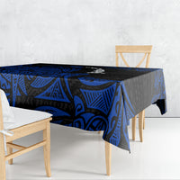 Pohnpei Federated States Of Micronesia Tablecloth Polynesian Tribal Heritage Art With Blue Island Tattoo Patterns TS04 - Polynesian Pride