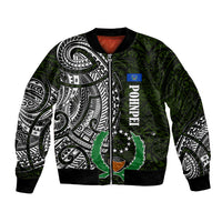 Pohnpei Federated States Of Micronesia Bomber Jacket Polynesian Tribal Heritage Art With Kaselehlie State Seal