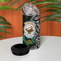 Pohnpei Federated States Of Micronesia 4 in 1 Can Cooler Tumbler Polynesian Tribal Heritage Art With Kaselehlie State Seal TS04 - Polynesian Pride