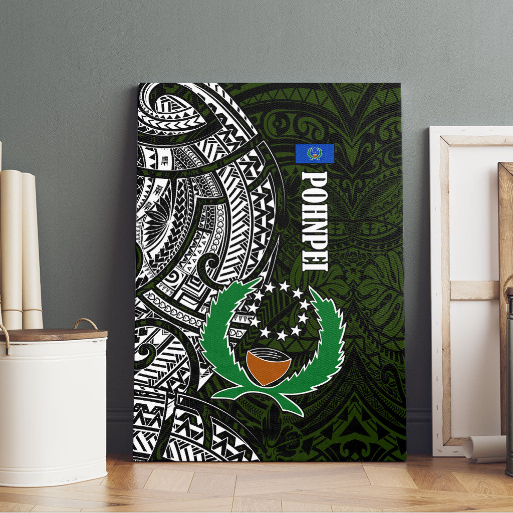 Pohnpei Federated States Of Micronesia Canvas Wall Art Polynesian Tribal Heritage Art With Kaselehlie State Seal