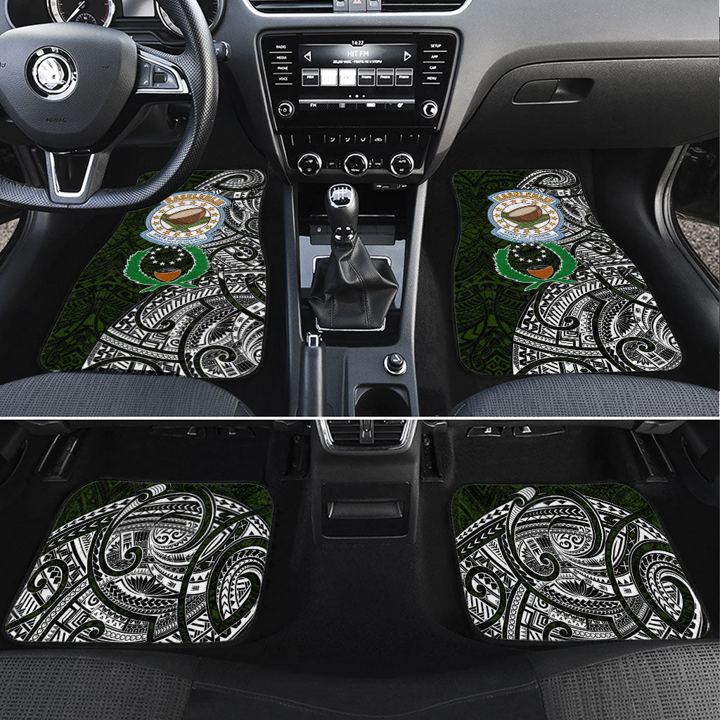 Pohnpei Federated States Of Micronesia Car Mats Polynesian Tribal Heritage Art With Kaselehlie State Seal