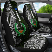 Pohnpei Federated States Of Micronesia Car Seat Cover Polynesian Tribal Heritage Art With Kaselehlie State Seal