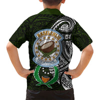 Pohnpei Federated States Of Micronesia Family Matching Long Sleeve Bodycon Dress and Hawaiian Shirt Polynesian Tribal Heritage Art With Kaselehlie State Seal TS04 - Polynesian Pride