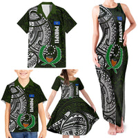 Pohnpei Federated States Of Micronesia Family Matching Tank Maxi Dress and Hawaiian Shirt Polynesian Tribal Heritage Art With Kaselehlie State Seal TS04 - Polynesian Pride