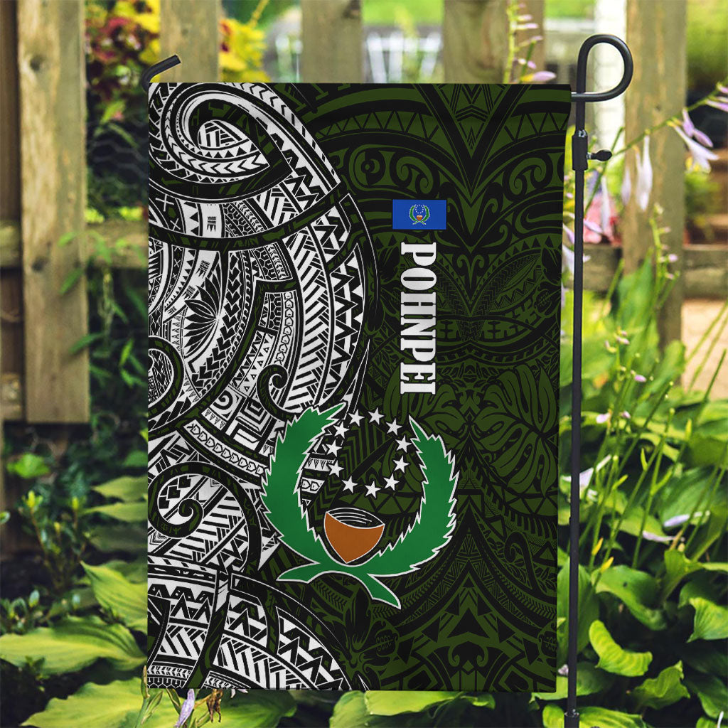 Pohnpei Federated States Of Micronesia Garden Flag Polynesian Tribal Heritage Art With Kaselehlie State Seal