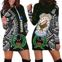 Pohnpei Federated States Of Micronesia Hoodie Dress Polynesian Tribal Heritage Art With Kaselehlie State Seal