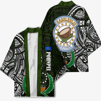 Pohnpei Federated States Of Micronesia Kimono Polynesian Tribal Heritage Art With Kaselehlie State Seal