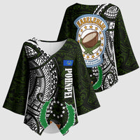 Pohnpei Federated States Of Micronesia Kimono Sleeve Blouse Polynesian Tribal Heritage Art With Kaselehlie State Seal