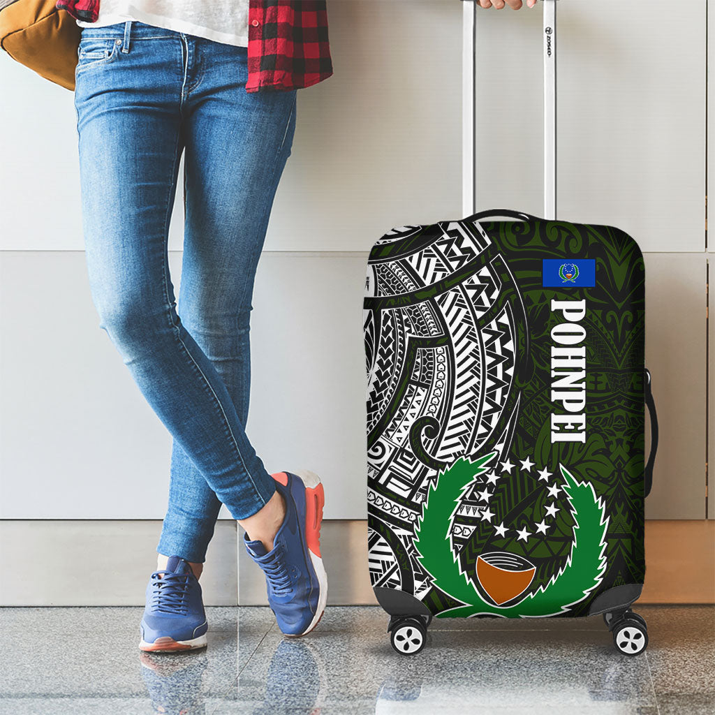 Pohnpei Federated States Of Micronesia Luggage Cover Polynesian Tribal Heritage Art With Kaselehlie State Seal