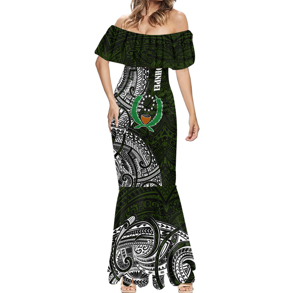 Pohnpei Federated States Of Micronesia Mermaid Dress Polynesian Tribal Heritage Art With Kaselehlie State Seal TS04 - Polynesian Pride