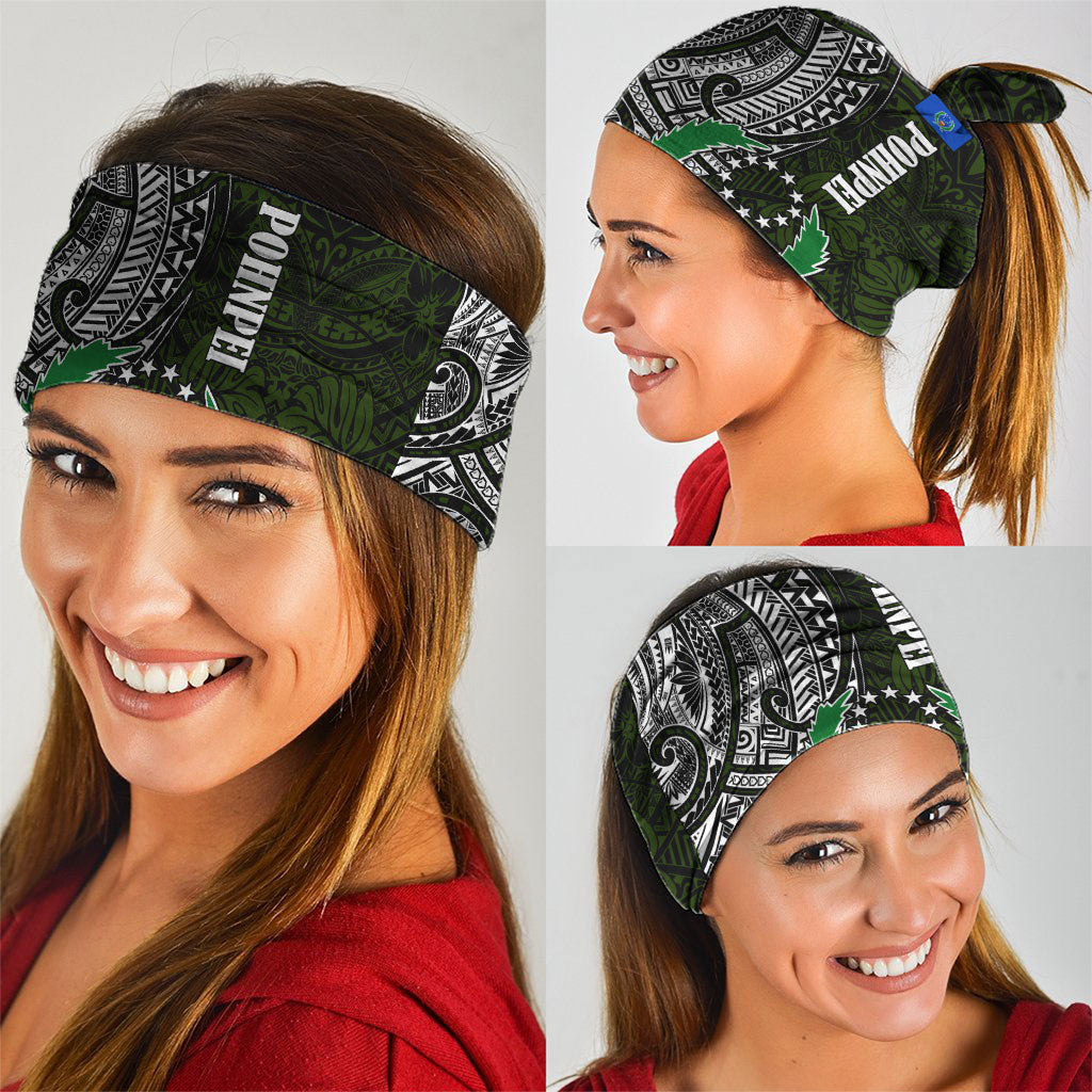 Pohnpei Federated States Of Micronesia Neck Gaiter Polynesian Tribal Heritage Art With Kaselehlie State Seal