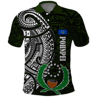 Pohnpei Federated States Of Micronesia Polo Shirt Polynesian Tribal Heritage Art With Kaselehlie State Seal