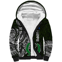 Pohnpei Federated States Of Micronesia Sherpa Hoodie Polynesian Tribal Heritage Art With Kaselehlie State Seal TS04 Unisex Green White - Polynesian Pride