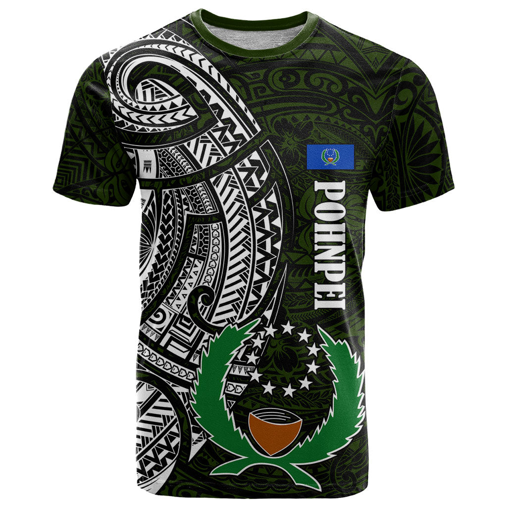 Pohnpei Federated States Of Micronesia T Shirt Polynesian Tribal Heritage Art With Kaselehlie State Seal