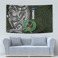Pohnpei Federated States Of Micronesia Tapestry Polynesian Tribal Heritage Art With Kaselehlie State Seal