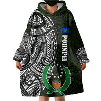 Pohnpei Federated States Of Micronesia Wearable Blanket Hoodie Polynesian Tribal Heritage Art With Kaselehlie State Seal TS04 - Polynesian Pride