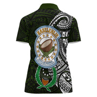 Pohnpei Federated States Of Micronesia Women Polo Shirt Polynesian Tribal Heritage Art With Kaselehlie State Seal