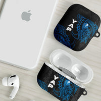 Yap Island Tribal Heritage AirPods Case Micronesian Polynesian Tattoo Pattern Blue Black Cultural Art TS04 - Polynesian Pride