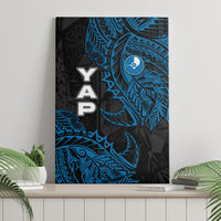 Yap Island Tribal Heritage Canvas Wall Art Micronesian Polynesian Tattoo Pattern Blue Black Cultural Art TS04 - Polynesian Pride