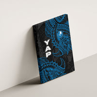 Yap Island Tribal Heritage Canvas Wall Art Micronesian Polynesian Tattoo Pattern Blue Black Cultural Art TS04 - Polynesian Pride