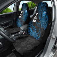 Yap Island Tribal Heritage Car Seat Cover Micronesian Polynesian Tattoo Pattern Blue Black Cultural Art TS04 - Polynesian Pride