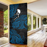 Yap Island Tribal Heritage Door Cover Micronesian Polynesian Tattoo Pattern Blue Black Cultural Art TS04 - Polynesian Pride