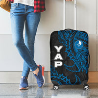 Yap Island Tribal Heritage Luggage Cover Micronesian Polynesian Tattoo Pattern Blue Black Cultural Art TS04 - Polynesian Pride
