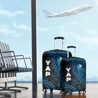 Yap Island Tribal Heritage Luggage Cover Micronesian Polynesian Tattoo Pattern Blue Black Cultural Art TS04 - Polynesian Pride