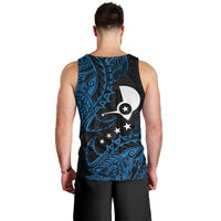 Yap Island Tribal Heritage Men Tank Top Micronesian Polynesian Tattoo Pattern Blue Black Cultural Art TS04 - Polynesian Pride