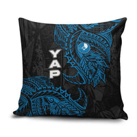 Yap Island Tribal Heritage Pillow Cover Micronesian Polynesian Tattoo Pattern Blue Black Cultural Art TS04 Black Blue - Polynesian Pride
