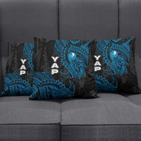 Yap Island Tribal Heritage Pillow Cover Micronesian Polynesian Tattoo Pattern Blue Black Cultural Art TS04 - Polynesian Pride
