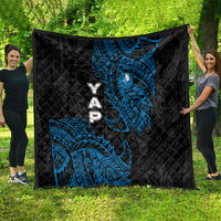 Yap Island Tribal Heritage Quilt Micronesian Polynesian Tattoo Pattern Blue Black Cultural Art TS04 - Polynesian Pride