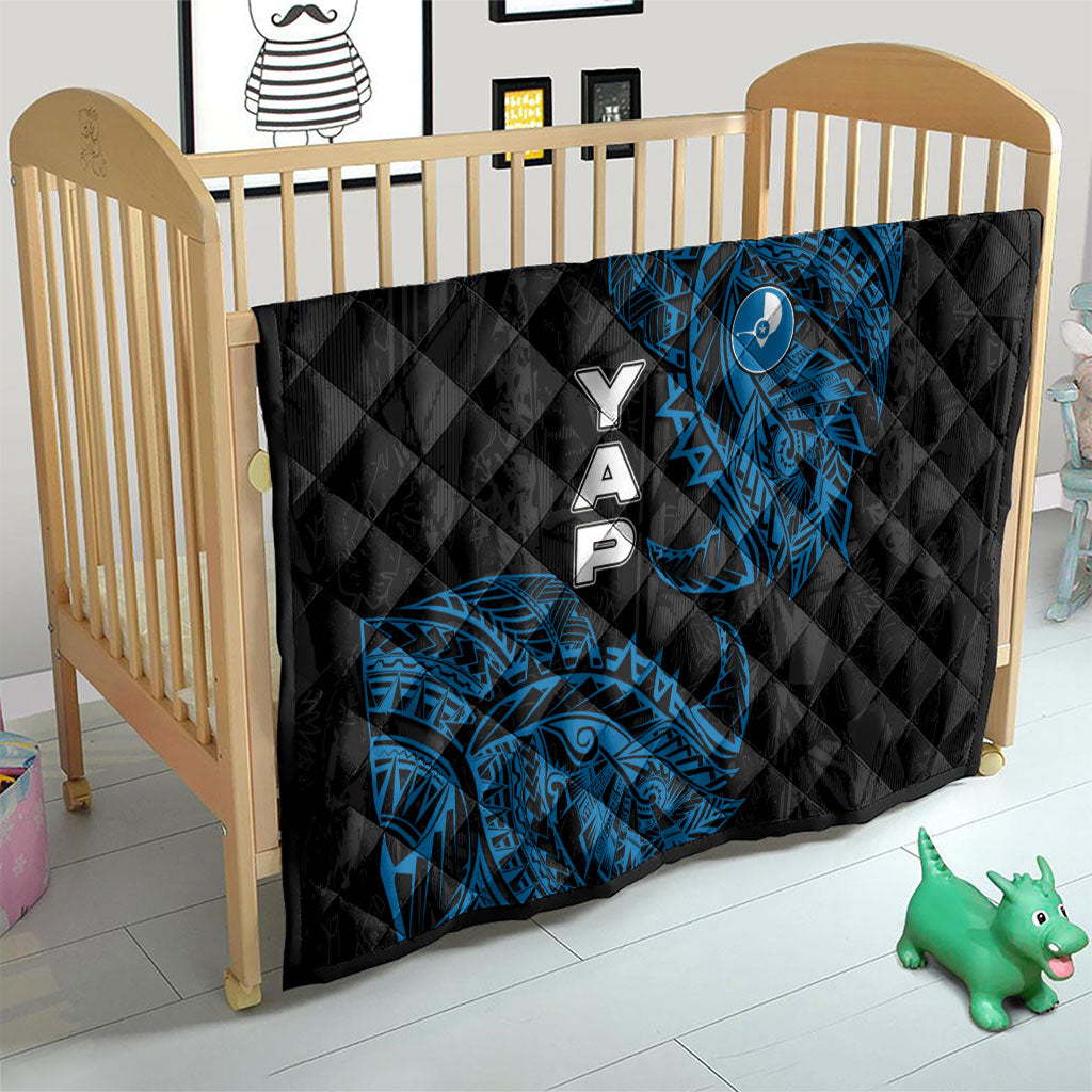 Yap Island Tribal Heritage Quilt Micronesian Polynesian Tattoo Pattern Blue Black Cultural Art TS04 - Polynesian Pride