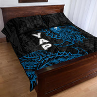 Yap Island Tribal Heritage Quilt Bed Set Micronesian Polynesian Tattoo Pattern Blue Black Cultural Art TS04 - Polynesian Pride