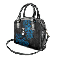 Yap Island Tribal Heritage Shoulder Handbag Micronesian Polynesian Tattoo Pattern Blue Black Cultural Art TS04 - Polynesian Pride