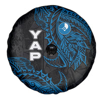 Yap Island Tribal Heritage Spare Tire Cover Micronesian Polynesian Tattoo Pattern Blue Black Cultural Art TS04 - Polynesian Pride