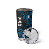 Yap Island Tribal Heritage Tumbler Cup Micronesian Polynesian Tattoo Pattern Blue Black Cultural Art TS04 - Polynesian Pride