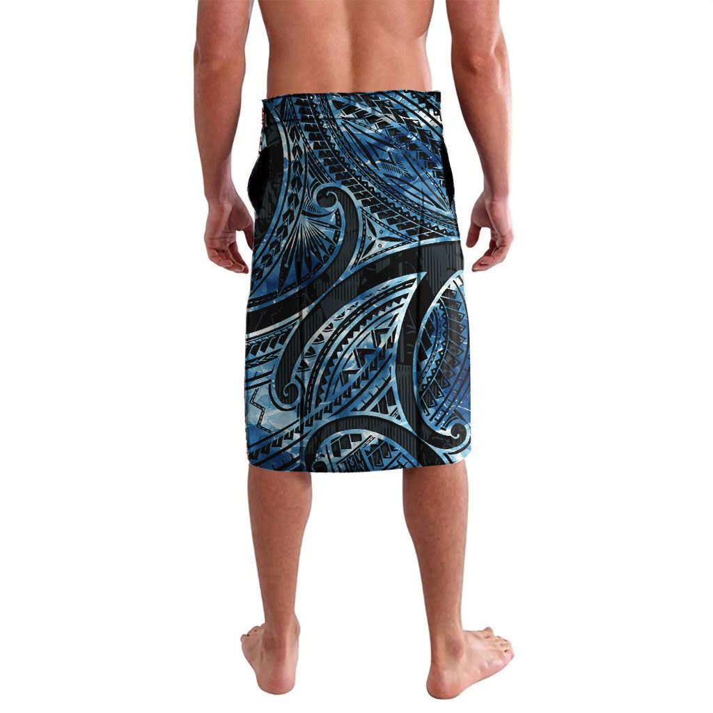 Yap Day Island Floral Tribal Heritage Lavalava Micronesian Hibiscus Pattern Polynesian Tattoo Blue Art TS04 - Polynesian Pride